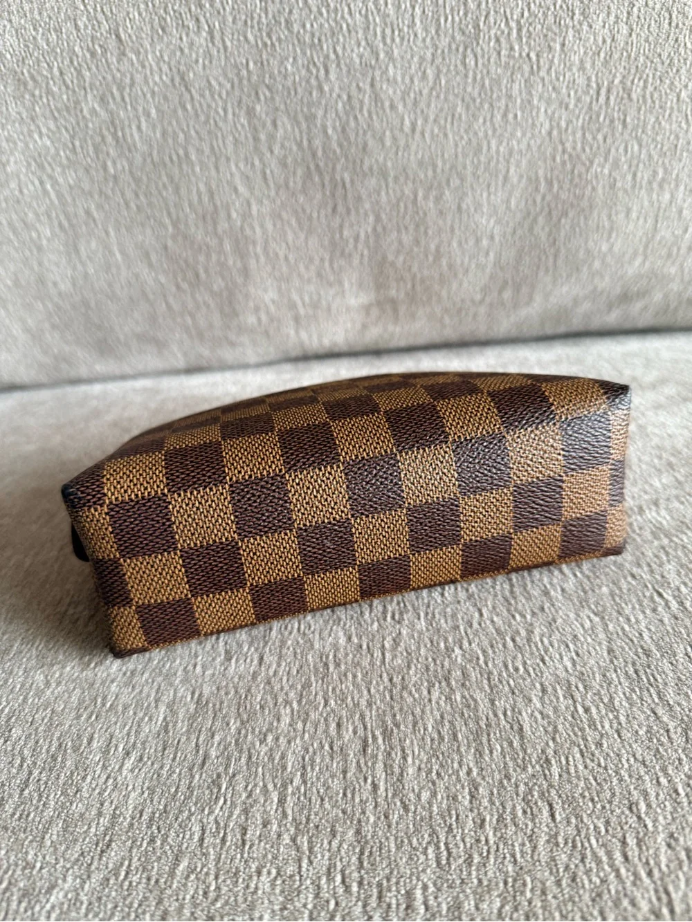Louis Vuitton Damier Ebene Checkerboard Cosmetic Pouch in Brown